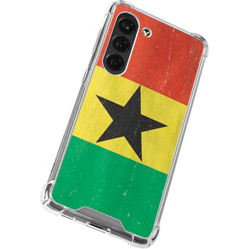 Ghana Flag Distressed Galaxy S23 Clear Case