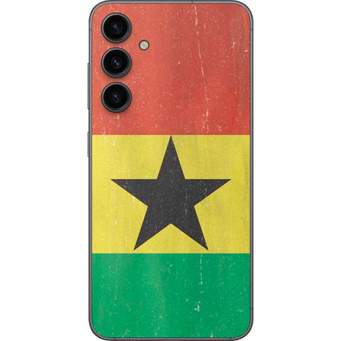 Ghana Flag Distressed Galaxy S23 FE Skin