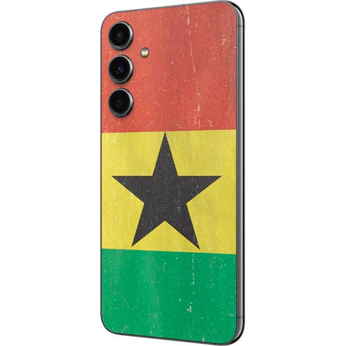 Ghana Flag Distressed Galaxy S23 FE Skin