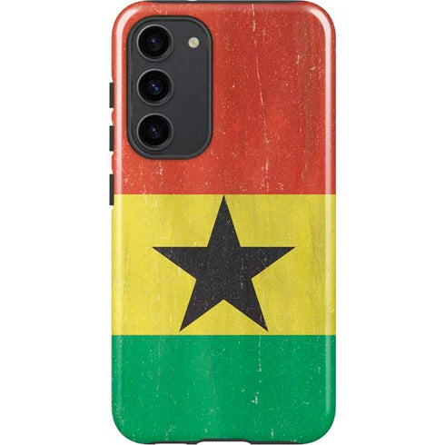 Ghana Flag Distressed Galaxy S23 Plus Pro Case