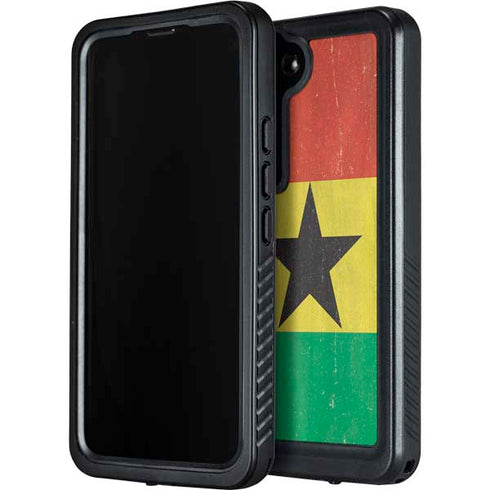 Ghana Flag Distressed Galaxy S23 Plus Waterproof Case