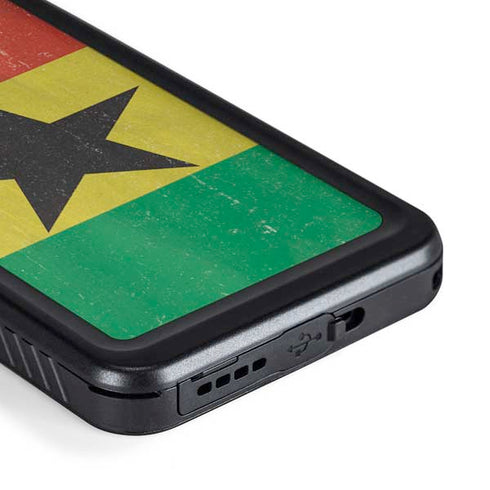 Ghana Flag Distressed Galaxy S23 Plus Waterproof Case