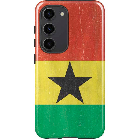 Ghana Flag Distressed Galaxy S23 Pro Case