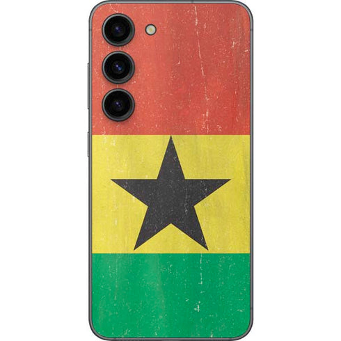 Ghana Flag Distressed Galaxy S23 Skin
