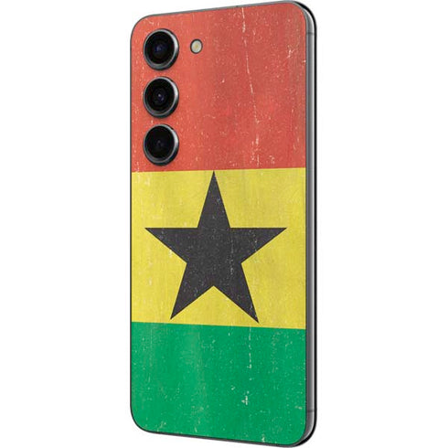 Ghana Flag Distressed Galaxy S23 Skin