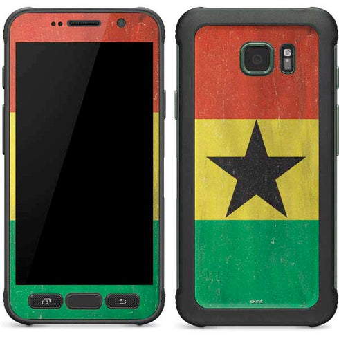 Ghana Flag Distressed Galaxy S7 Active Skin