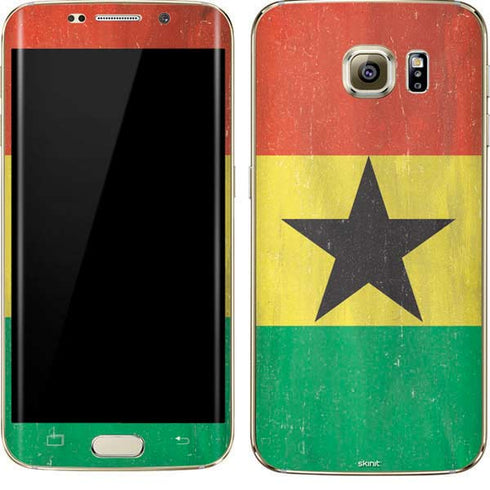 Ghana Flag Distressed Galaxy S7 Edge Skin