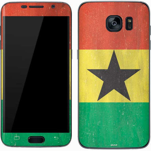 Ghana Flag Distressed Galaxy S7 Skin