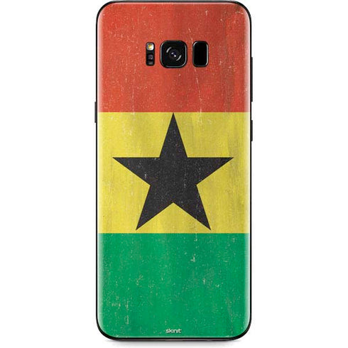 Ghana Flag Distressed Galaxy S8 Plus Skin