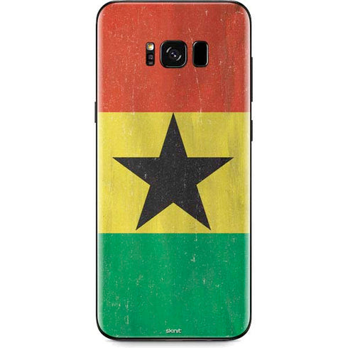 Ghana Flag Distressed Galaxy S8 Skin