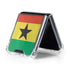 Ghana Flag Distressed Galaxy Z Flip5 5G Clear Case