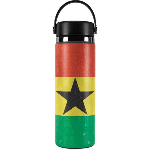 Ghana Flag Distressed Hydro Flask 20oz Wide Mouth Skin