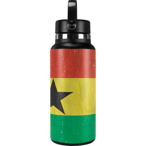 Ghana Flag Distressed Hydro Flask 32oz Wide Mouth Skin
