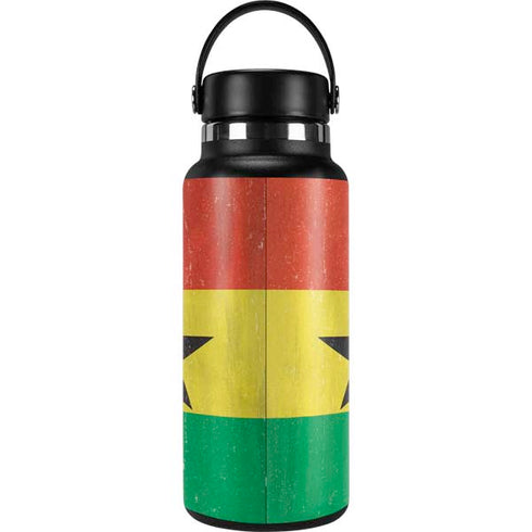 Ghana Flag Distressed Hydro Flask 32oz Wide Mouth Skin