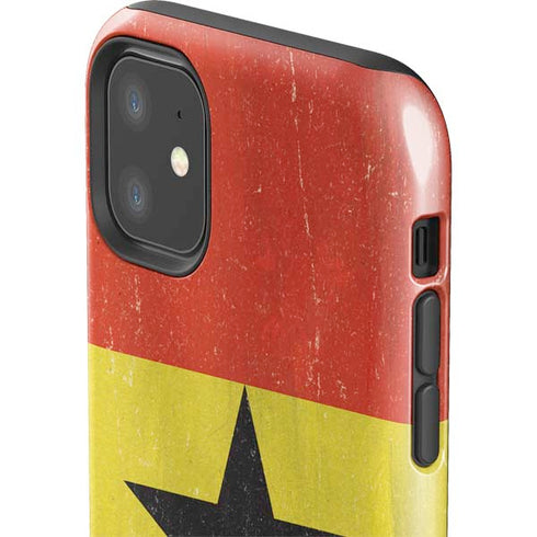 Ghana Flag Distressed iPhone 11 Impact Case