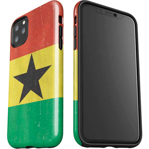 Ghana Flag Distressed iPhone 11 Pro Max Impact Case