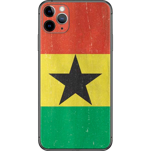 Ghana Flag Distressed iPhone 11 Pro Max Skin