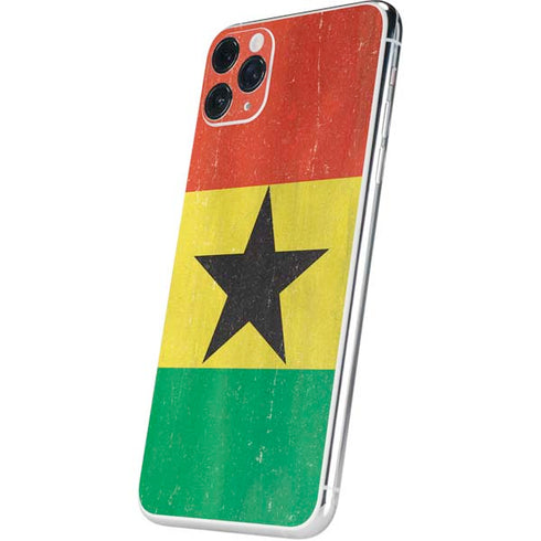 Ghana Flag Distressed iPhone 11 Pro Max Skin