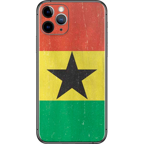 Ghana Flag Distressed iPhone 11 Pro Skin