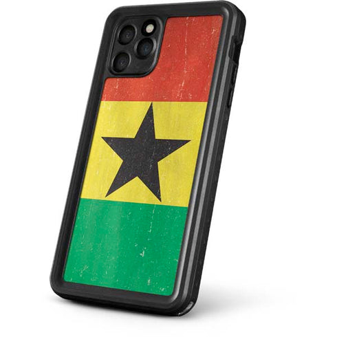 Ghana Flag Distressed iPhone 11 Pro Waterproof Case