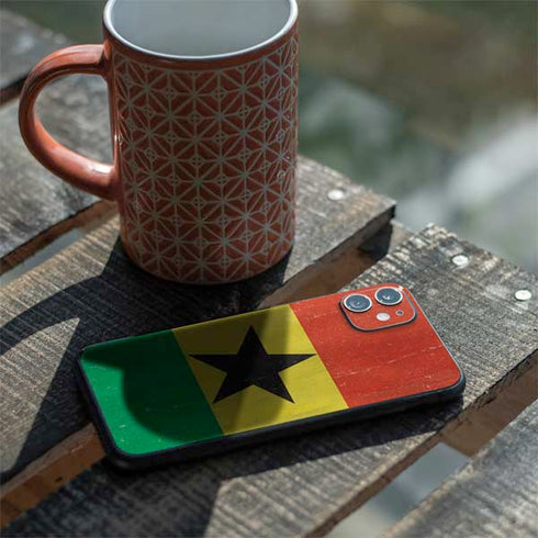 Ghana Flag Distressed iPhone 11 Skin