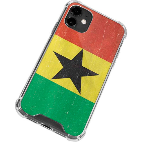 Ghana Flag Distressed iPhone 12 Mini Clear Case