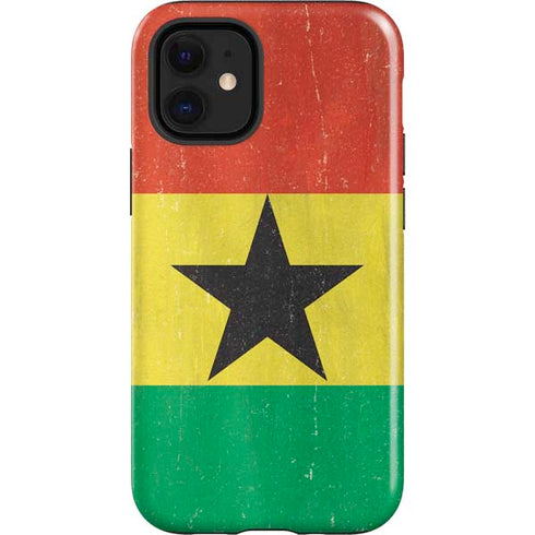 Ghana Flag Distressed iPhone 12 Mini Impact Case