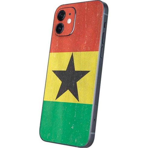 Ghana Flag Distressed iPhone 12 Mini Skin