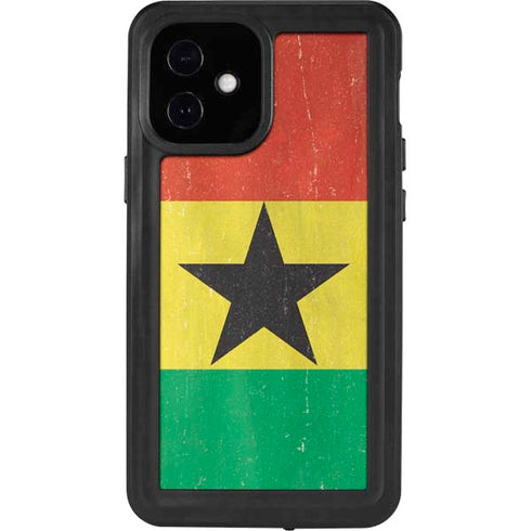Ghana Flag Distressed iPhone 12 Mini Waterproof Case