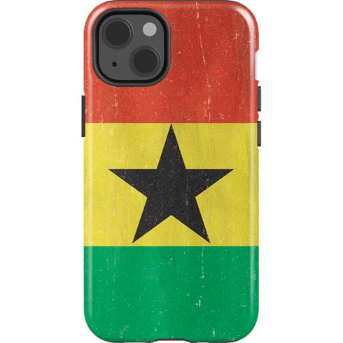 Ghana Flag Distressed iPhone 13 Impact Case