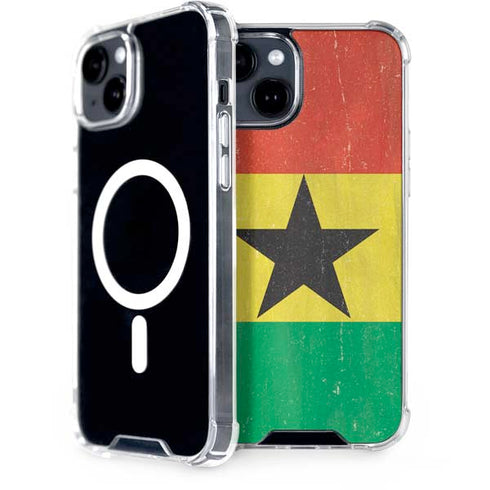 Ghana Flag Distressed iPhone 13 MagSafe Case