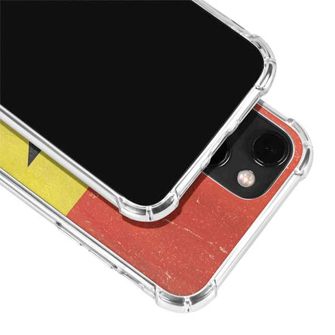 Ghana Flag Distressed iPhone 15 Plus Clear Case