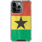 Ghana Flag Distressed iPhone 14 Pro Clear Case
