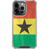 Ghana Flag Distressed iPhone 14 Pro Clear Case