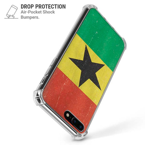 Ghana Flag Distressed iPhone 7/8 Plus Clear Case