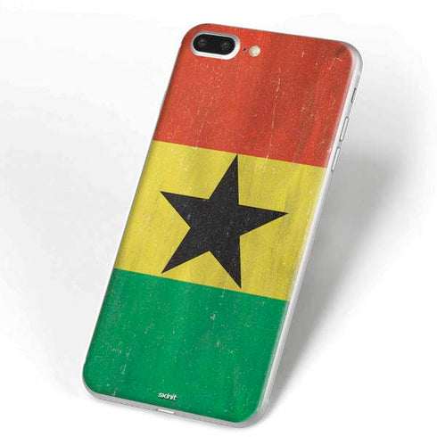 Ghana Flag Distressed iPhone 7 Plus Skin