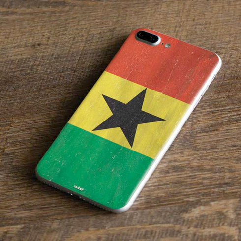 Ghana Flag Distressed iPhone 7 Plus Skin