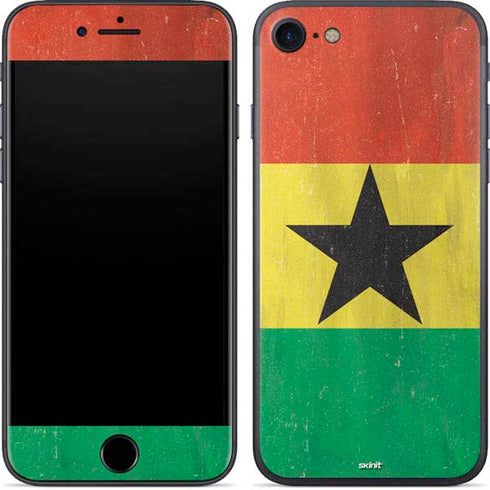Ghana Flag Distressed iPhone 7 Skin