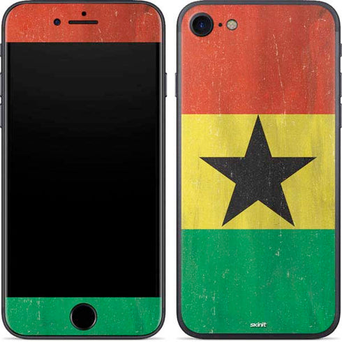 Ghana Flag Distressed iPhone 8 Skin