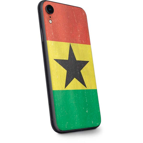 Ghana Flag Distressed iPhone XR Skin