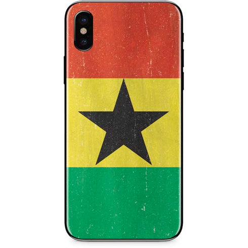 Ghana Flag Distressed iPhone XS Max Skin