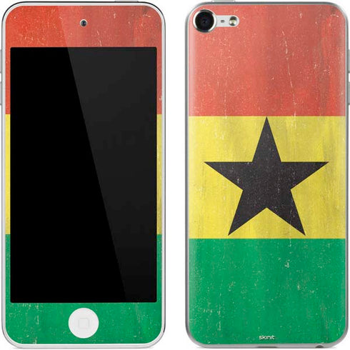 Ghana Flag Distressed Apple iPod Skin