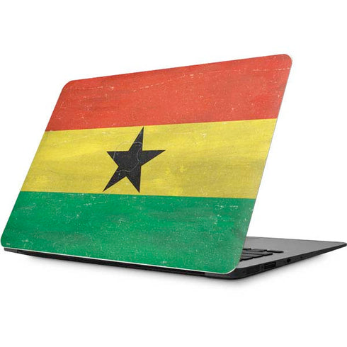 Ghana Flag Distressed Apple MacBook Skin