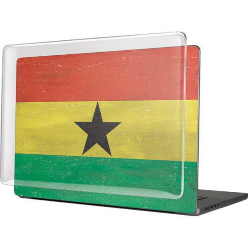 Ghana Flag Distressed MacBook Pro 16in (2021-25) Case plus Skin
