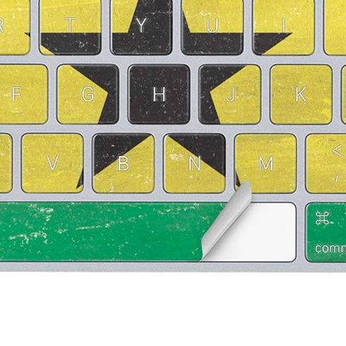 Ghana Flag Distressed Magic Keyboard Skin