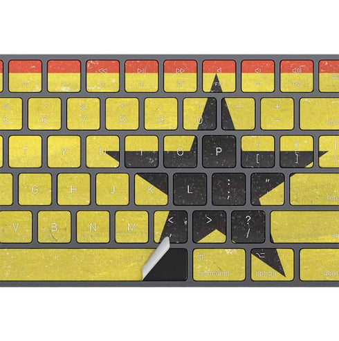 Ghana Flag Distressed Magic Keyboard with Numeric Keypad Skin