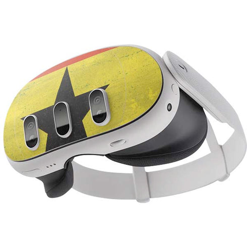 Ghana Flag Distressed Meta Quest 3 Skin