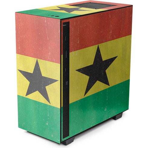 Ghana Flag Distressed NZXT H510 Compact ATX Mid-Tower Case Skin
