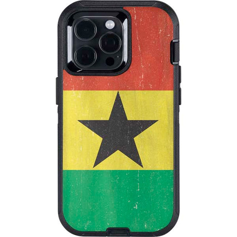 Ghana Flag Distressed Otterbox Defender iPhone Skin
