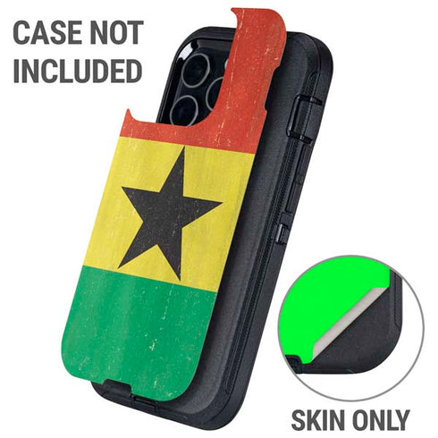 Ghana Flag Distressed Otterbox Defender iPhone Skin